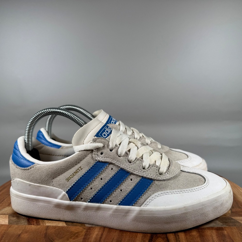 Adidas Busenitz Vulc Mens 6.5 Grey Blue White Skate Shoes CQ1172